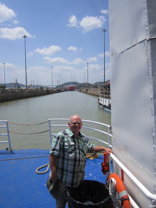 Visite du canal de Panama - On attend le bateau rouge
