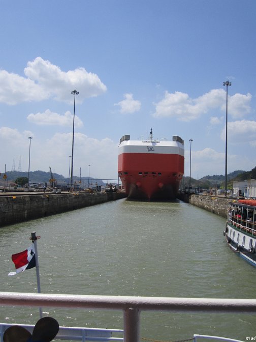 Visite du canal de Panama - On attend le bateau rouge
