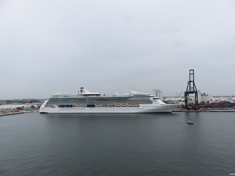 Le Zuiderdam dans le port de Fort Lauderdale