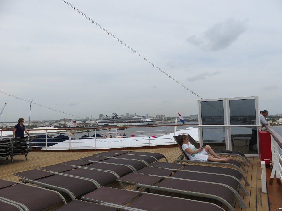 Le Zuiderdam dans le port de Fort Lauderdale
