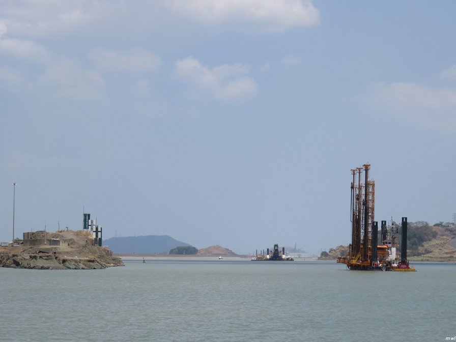 Visite du canal de Panama - On attend le bateau rouge