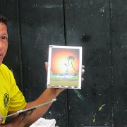 Peinture sur mirroir