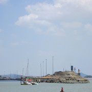 Visite du canal de Panama - On attend le bateau rouge