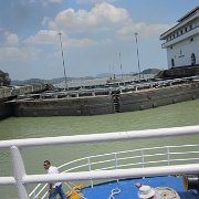 Visite du canal de Panama - On attend le bateau rouge