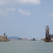 Visite du canal de Panama - On attend le bateau rouge
