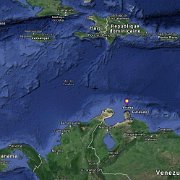 Carte localisant Aruba et Curaçao