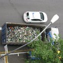 récolte des bouteilles de verre
