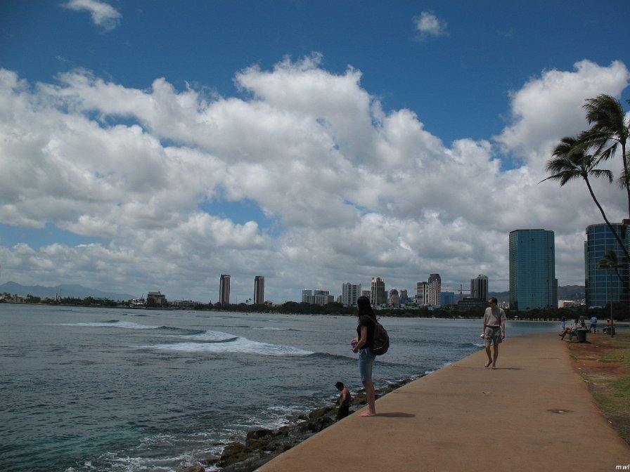 Ala Moana Beach Park - Centre ville de Honolulu